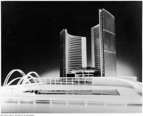 Model of City Hall design competition winning design