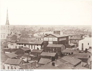 Looking north-west from roof of Rossin House Hotel