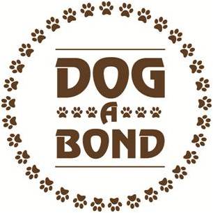 logo for dog a bond with illustrated paw prints