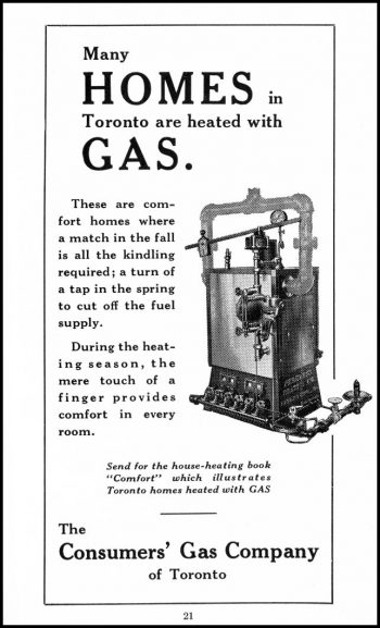 Ad for heading homes with gas