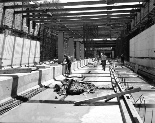 Excavation near Wellesley subway station