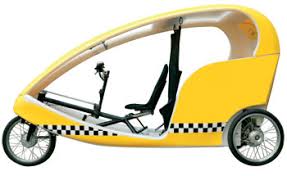 Yellow pedicab