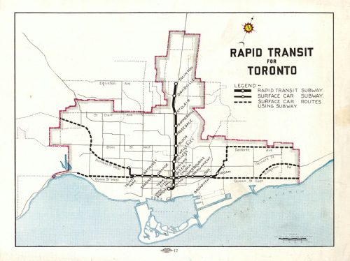 Map of proposed subway