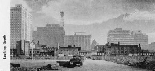 View from New City Hall site looking south