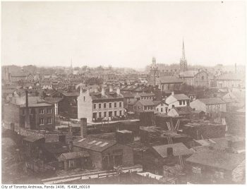 Looking north-west from roof of Rossin House Hotel