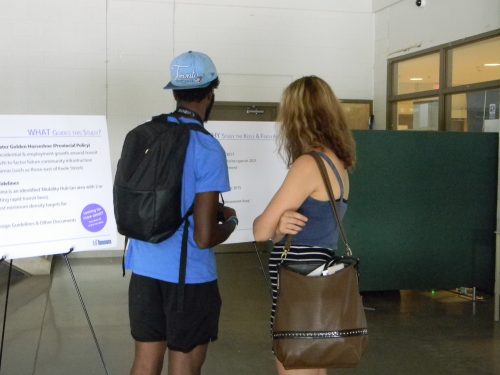 Photo of two people at the Keele Finch Plus June 2016 open house.