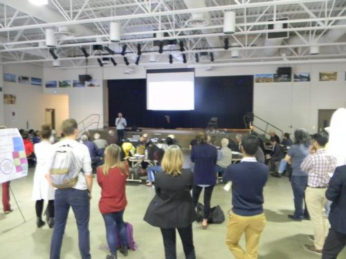 Photo of the audience watching a presentation at the September 28, 2017 public meeting.