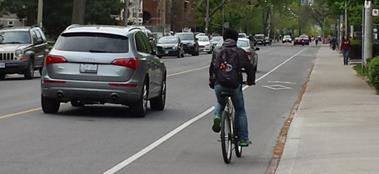 Example of a bike lane