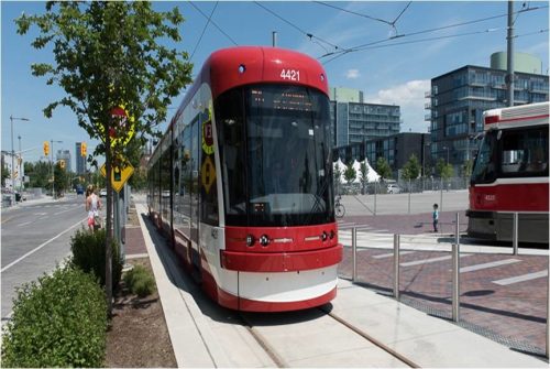 Waterfront Toronto Streetcar at Queens Quay