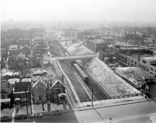 Looking south from St Clair station