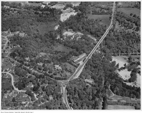 Aerial view of Bayview Bridge