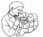 adult feeding baby with bottle