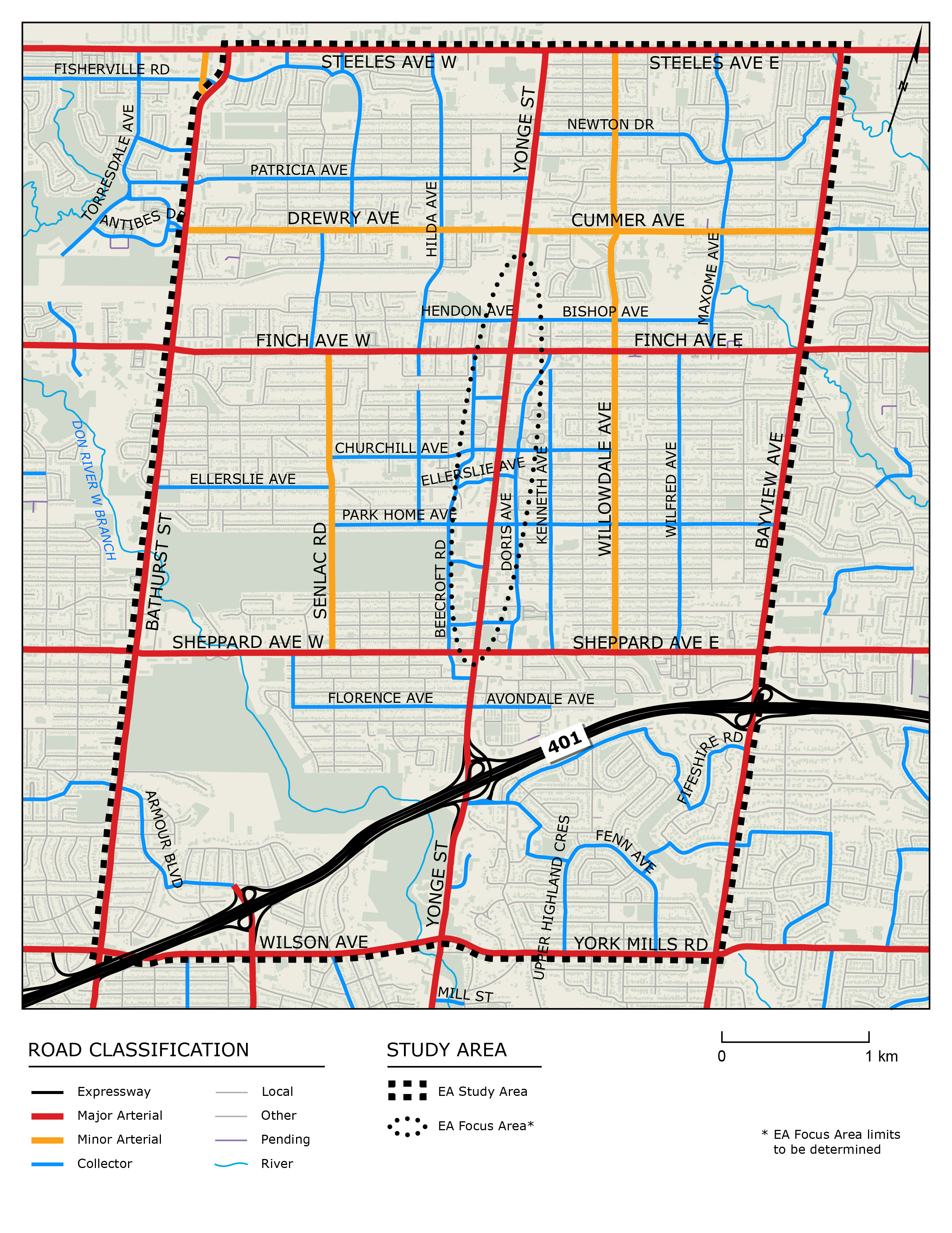 REimagining Yonge Study Area Map