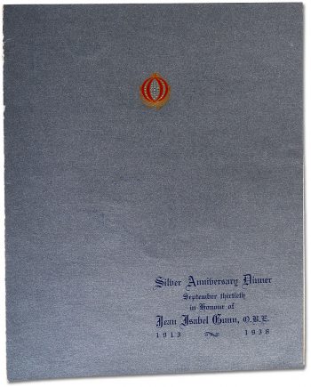 Silver Anniversary Dinner September 30, 1938