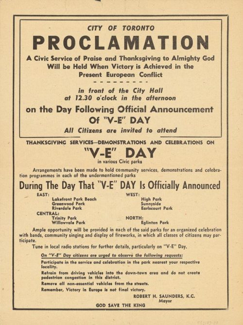 V-E Day and V-J Day: The End of World War II in Toronto, 1945, page 2 ...