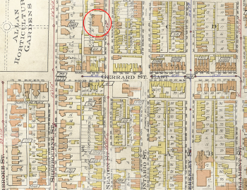 Goad's Atlas, 1910, showing Seaton Street and the location of Seaton House.