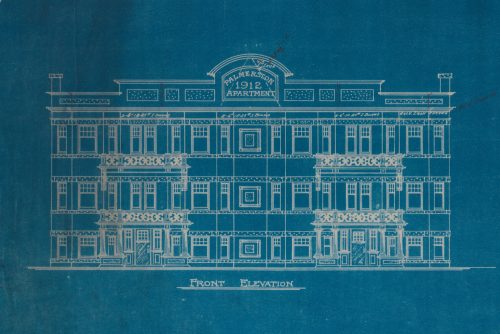 Blueprint of Apartments, 147-151 Palmerston Ave., 1912