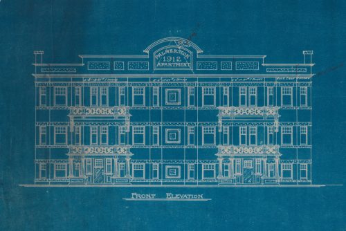 Blueprint of Apartments, 147-151 Palmerston Ave., 1912