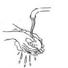 washing hand with soap and water