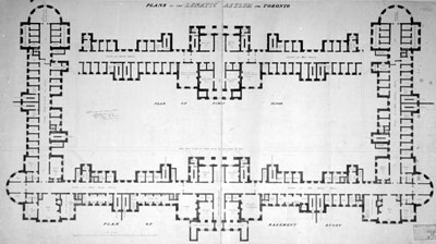 Architect drawing of the ground floor of a bulilding