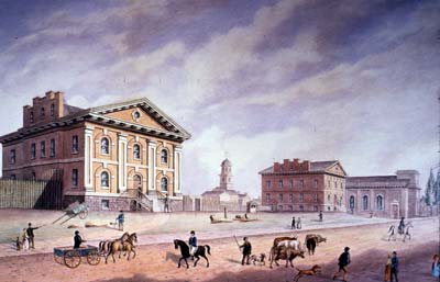 Watercolour painting of a bulding