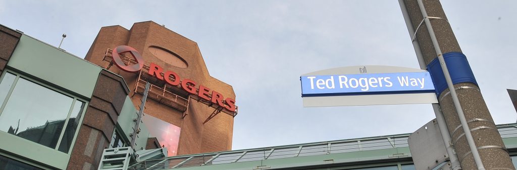 Image of a new street sign at Ted Rogers Way