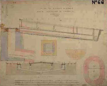 Architectural drawings of a part of a sewer