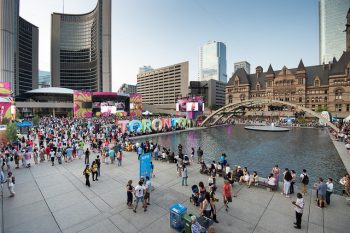 View of the Square during PANAMANIA, which was a feature of the 2015 Pan Am Games