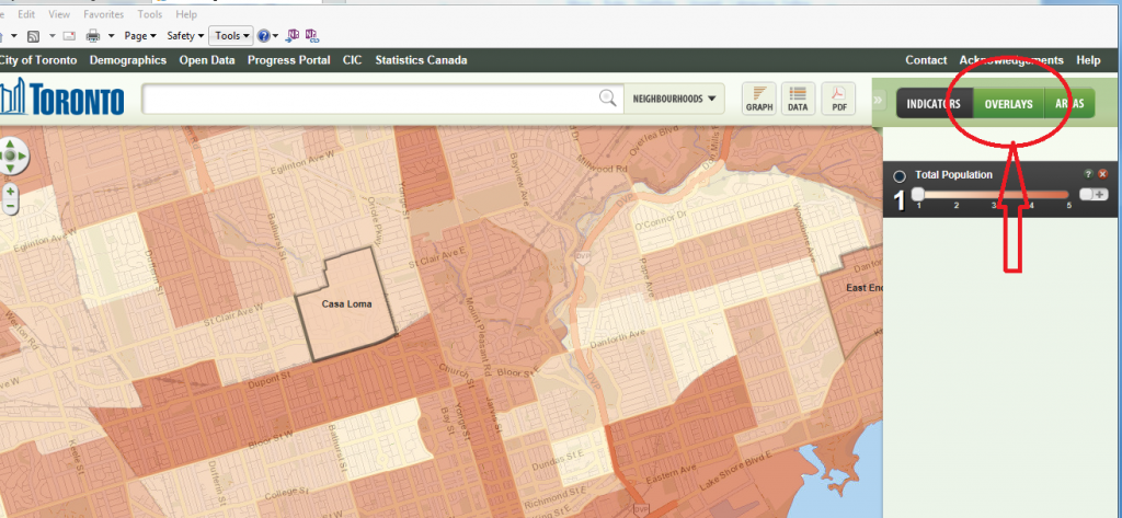 Wellbeing Index with Overlays button highlighted