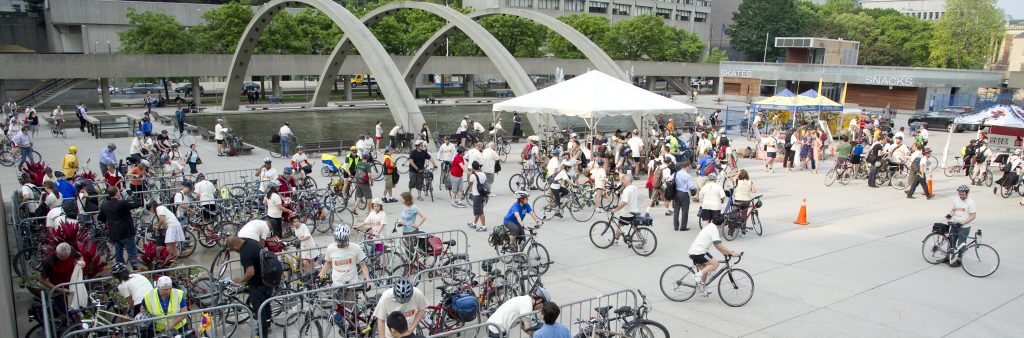 Image of City Hall during the Bike Month Kick off event