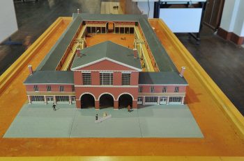 Model of one of the first St. Lawrence Markets, which also held one the first City Halls for Toronto.