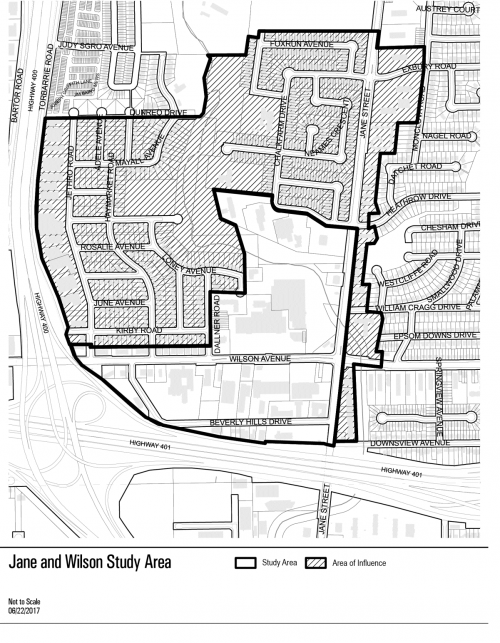 Schedule of Jane and Wilson study area boundary