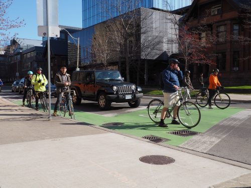 Bike box at St George and Harbord