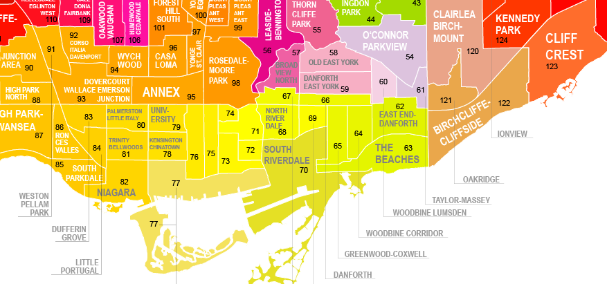 Toronto Neighborhoods Map