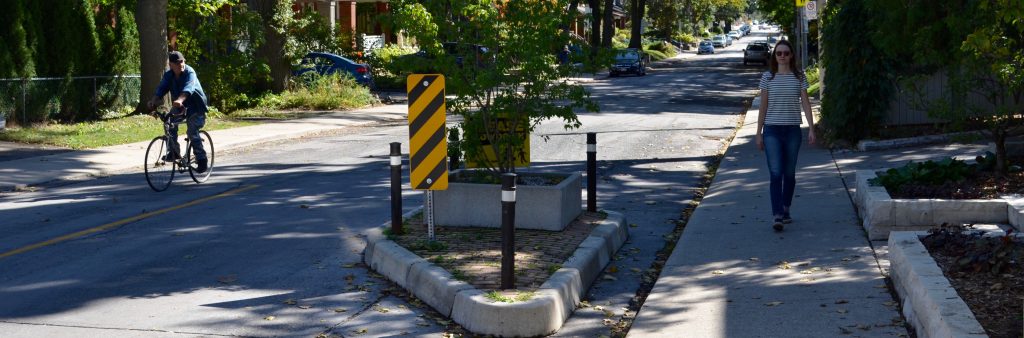 Image of a chicane on a residential street
