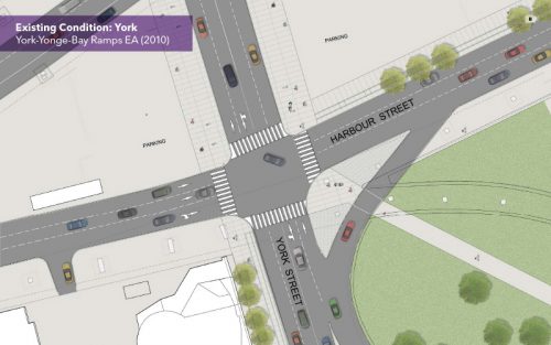 York St. & Harbour St. before ramp removal & road improvements