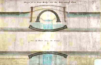 Drawing the bridge over Garrison Creek 1848-1851