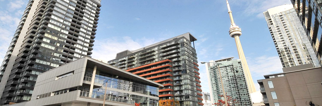 A view of downtown condos near the CN Tower