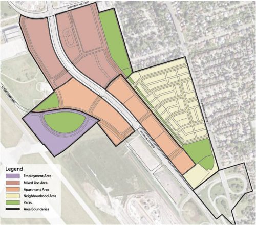 The Allen District is generally located south of Sheppard Avenue West, on either side of Allen Road.