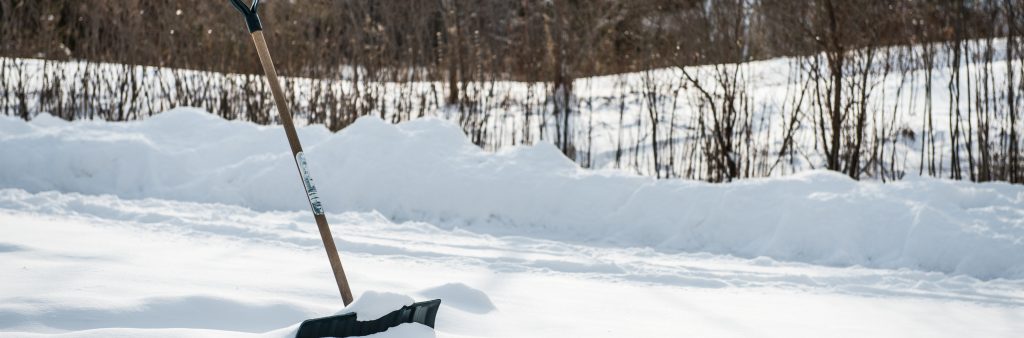 Image of shovel in the snow