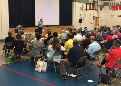City Planning staff and attendees at the community consultation meeting
