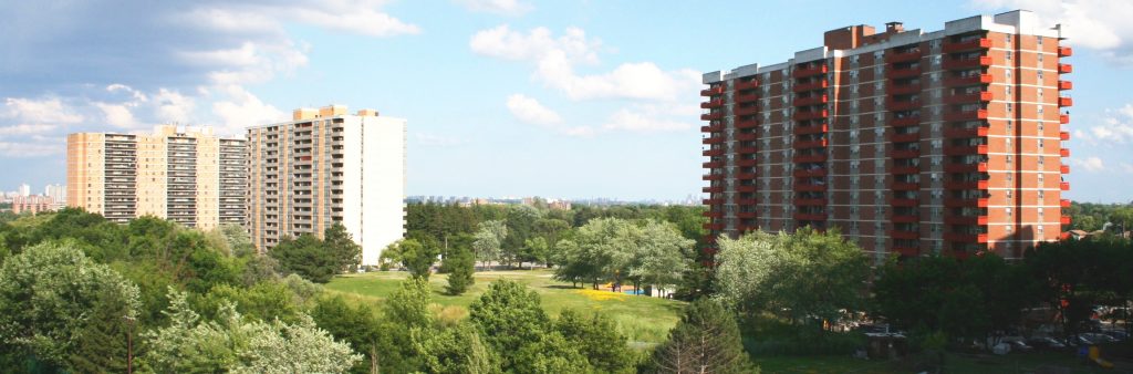 Apartment towers at Humberview Park