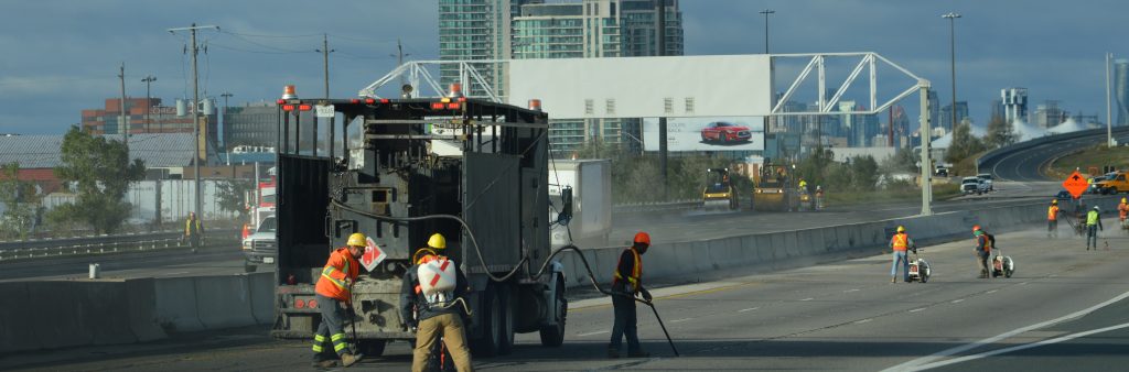 Image of City Crews cleaning up the Gardiner Expressway during the fall 2016 closure