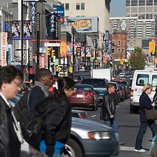 Image of people walking on Yonge Street