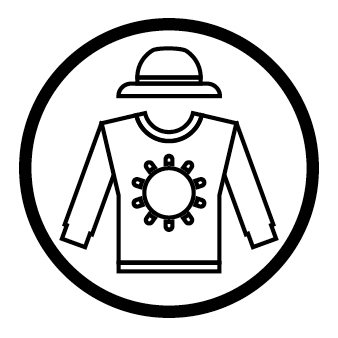 hat and long sleeve shirt