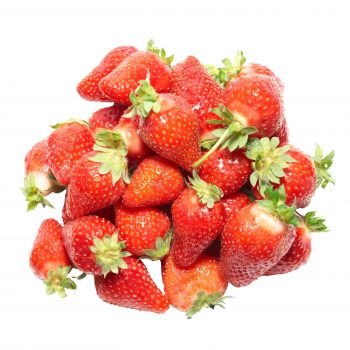 A bunch of red strawberries