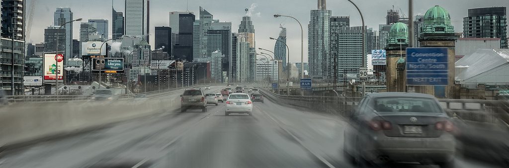 Image of the gardiner expressway and city buildings