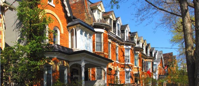 This is a photograph of houses on Berkeley Street