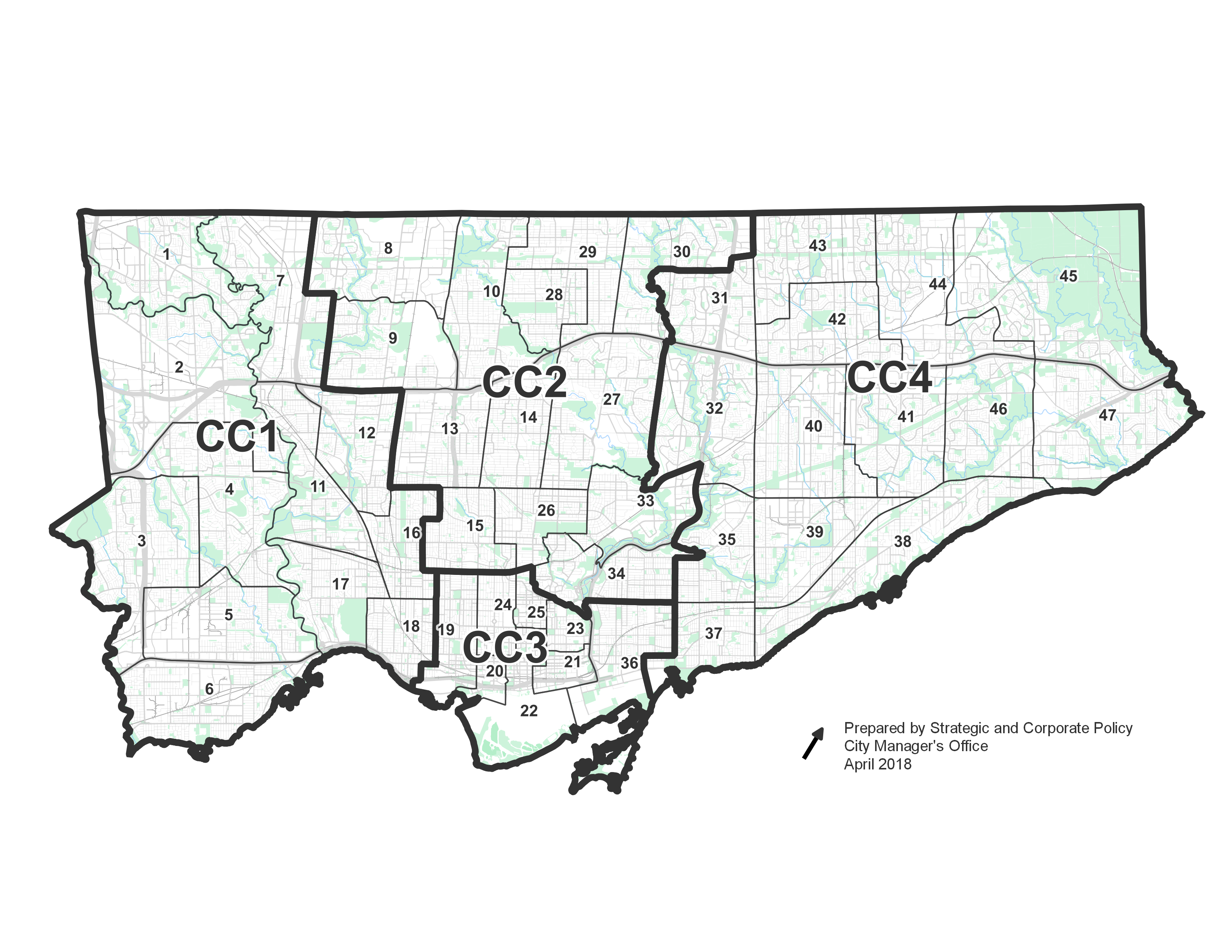 Alternate Model 2 - Four Community Councils with Distribution of Agenda Items