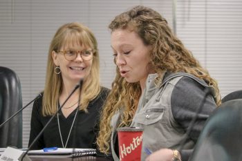 Lindsay Jennings answering panel question